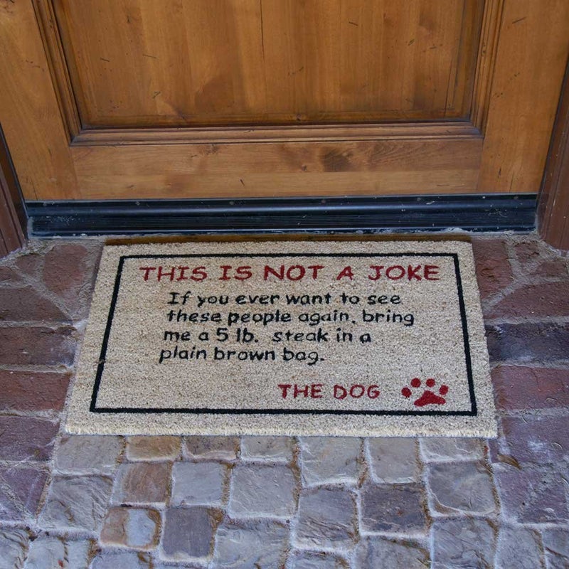 Rubber-Cal 10-106-026 Bring a 5 lbs. Steak Dog Door Mat, 18" x 30" - Image 3